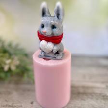 Кролик с сердцем форма силиконовая 3D – фото 1