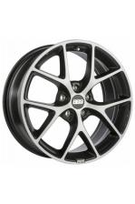 Колесный диск BBS SR 8,5x19/5x112 ET46 D82 Platinum Matt Black Lip Polished