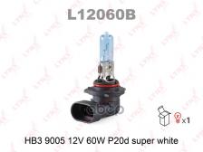 Лампа Галогеновая Hb3 9005 12v 60w P20d Supe White LYNXauto L12060B