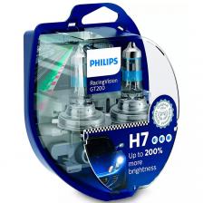 Лампы автомобильные PHILIPS Racing Vision GT200 H7 12V +200% PHILIPS-12972RGTS2