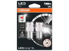 Лампа Osram W21/5W 12V-LED (W3x16q) Red 2шт 7515DRP-02B