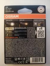 Лампа светодиодная OSRAM W5W W2.1x9.5d 12V0.8W 6000K 2шт. – фото 1