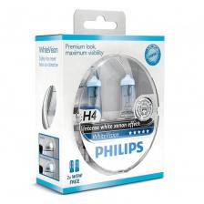 Лампа PHILIPS White Vision H4 12V + W5W - 2шт. (Комплект - 2 шт.) PHILIPS-12342WHVSM