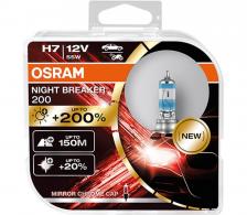 Лампа галогенная автомобильная OSRAM H7 12V 55W PX26d Night Breaker +200% 64210NB200-HCB (2шт)