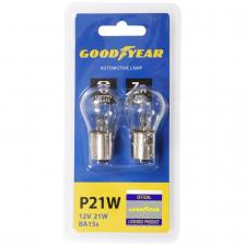 Лампа накаливания автомобильная Goodyear P21W 12V 21W BA15s (блистер: к-т 2шт.)