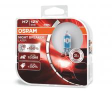 Лампа автомобильная галогенная Osram OSRAM NIGHT BREAKER LASER, H7, 12V, цоколь PX26d, 2 шт, 64210NL-HCB. Цвет свечения-белый