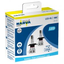 Лампа светодиодная 12V/24V H4 24W P43t-38 6500K бокс (2шт.) Range Perfomance LED NARVA