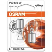 Лампа автомобильная накаливания Osram 7528-02B, P21/5W, 12В, 2шт