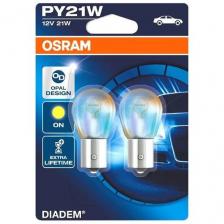 Лампа автомобильная накаливания Osram 7507LDA-02B, PY21W, 13,5В, 21Вт, 3200К, 2шт