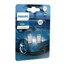 Лампа автомобильная светодиодная PHILIPS 11961U30CWB2, W5W, 12В, 0.6Вт, 6000К, 2шт