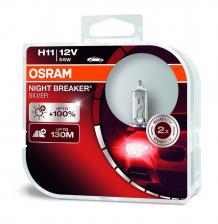 Лампа автомобильная Osram NIGHT BREAKER SILVER H11, 3200К, 2 шт – фото 1