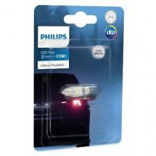 Лампа автомобильная светодиодная Philips 11860U30CWB1, Fest T10,5x30, 12В, 0.6Вт, 6000К, 1шт