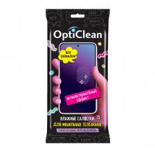 Салфетки влажные "Opti Clean" для мобильных телефонов (15 шт.)