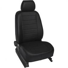 Чехлы для автомобильных сидений RIVAL для KIA Seltos 2020-2021, строчка, эко-кожа, черные (SC.2810.1)
