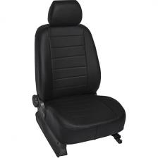 Чехлы для автомобильных сидений RIVAL для Nissan Almera Classic седан 2006-2013, строчка, эко-кожа, черные (SC.4107.1)