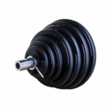 Набор черных олимпийских дисков 51 мм ZSO 1,25-25 кг (общий вес 157,5 кг) с хватами – фото 2