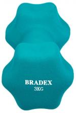 Гантель неразборная BRADEX SF 0543 3 кг голубой – фото 1