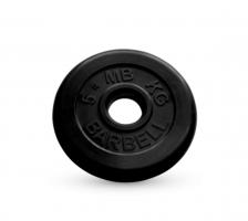 Диск обрезиненный черного цвета MB Barbell 5 кг