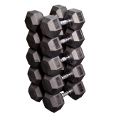 Набор гексагональных гантелей: 5 пар от 24,75 кг до 33,75 кг (шаг 2,25 кг) SDRS650