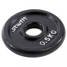 Диск Starfit BB-204 чугунный черный d=26 мм (0,5 кг) Диск Starfit BB-204 чугунный черный d=26 мм (0,5 кг)