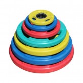 Набор цветных олимпийских дисков 51 мм ZSO 1,25-25 кг (общий вес 157,5 кг) с хватами – фото 1