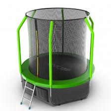 EVO JUMP Cosmo 6ft (Green) + Lower net. Батут с внутренней сеткой и лестницей, диаметр 6ft (зеленый) + нижняя сеть EVO JUMP Cosmo 6ft (Green) + Lower net. Батут с внутренней сеткой и лестницей, диаметр 6ft (зеленый) + нижняя сеть