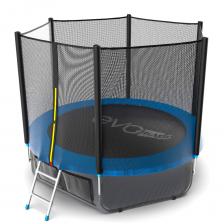 EVO JUMP External 8ft (Blue) + Lower net. Батут с внешней сеткой и лестницей, диаметр 8ft (синий) + нижняя сеть EVO JUMP External 8ft (Blue) + Lower net. Батут с внешней сеткой и лестницей, диаметр 8ft (синий) + нижняя сеть