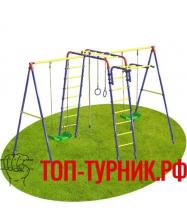 Уличный детский спортивный комплекс Топ-турник "Хит" с двумя качелями - Со спинкой (дерево/металл) 590 р. Уличный детский спортивный комплекс Топ-турник "Хит" с двумя качелями - Со спинкой (дерево/металл) 590 р.