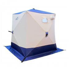 Палатка зимняя куб Следопыт 3-местная, бело-синяя