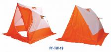 Палатка зимняя Следопыт 2-скатная, Oxford, бело-оранжевый