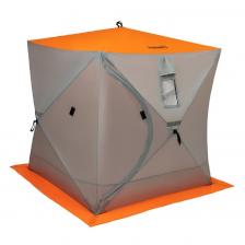 Палатка для зимней рыбалки Helios Куб 1.8х1.8 Серый/Оранжевый – фото 1