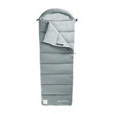 Мешок спальный конверт Naturehike NH20MSD02 с капюшоном, серый