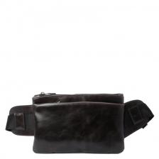 Поясная сумка мужская Calzetti ADAM, темно-коричневый глянцевый
