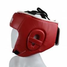 Открытый боксёрский шлем Cliff PVC F-5 красный (S) – фото 1