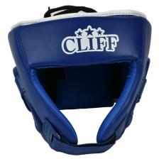 Боевой шлем для бокса Cliff PVC F-5 синий (S)