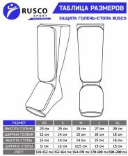 Защитные щитки голень-стопа Rusco Sport синего цвета (S) – фото 3