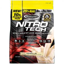 Muscletech Nitro Tech изолят сыворотки и средство для наращивания мышечной массы ваниль 4 54 кг (10 фунтов)