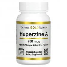 California Gold Nutrition Huperzine A, 250 mcg, 30 капсул