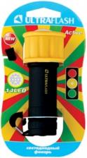 Ultraflash фонарь ручной LED15001-B (3xR03) 9св/д (40lm), желт.+черный/пластик, BL e10480