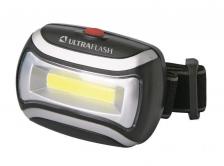 Ultraflash фонарь налобный LED5380 (3xR03) 1св/д COB(100lm), 3W, 3 реж., черный/пластик e12870