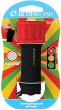 Ultraflash фонарь ручной LED15001-A (3xR03) 9св/д (40lm), красн.+черный/пластик, BL e10479