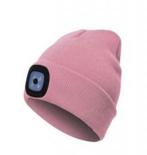 Космос фонарь налобный-шапка розовая акк. Li-Pol 3,7V 200mAh 1W 120lm 3 реж. з/у от USB KOCHat_pink