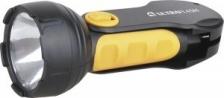 Ultraflash фонарь ручной LED3816 (акк. 4V 0.7Ah) 9св/д, черный+желт./пластик, вилка 220V e10794