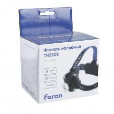 Налобный светодиодный фонарь Feron TH2305 аккумуляторный 80х75 300 лм 41709 – фото 1