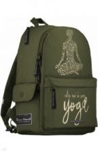 Рюкзак молодежный, темно-зеленый, YOGA