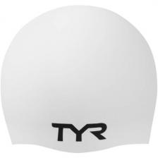 Шапочка для плавания Tyr силикон белый (УТ-00016457)