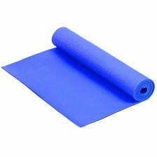 Коврик для йоги и фитнеса Larsen PVC blue 173 см, 4 мм