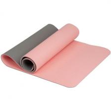 Коврик Ironmaster IRBL17107-P для мягкой йоги дл.:1730мм ш.:610мм т.:6мм розовый/серый