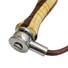 Скакалка BoyBo шнур-кожа с деревянной ручкой, утяж.(460г) – фото 2