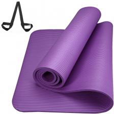 Коврик для йоги и фитнеса НБК Универсальный фиолетовый 183 см, 1 мм